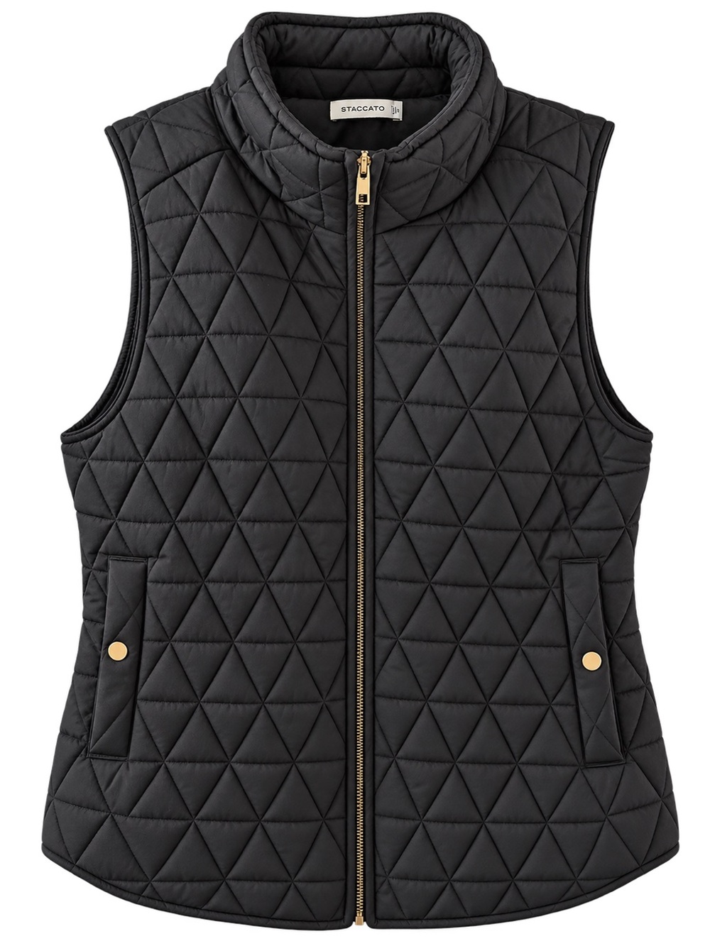 Staccato Women's Black Quilted Zip Vest